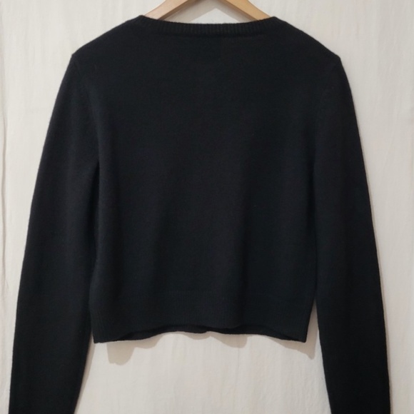 Unworn Reformation Clara Cashmere Cardigan Sweater in Black - Picture 6 of 9